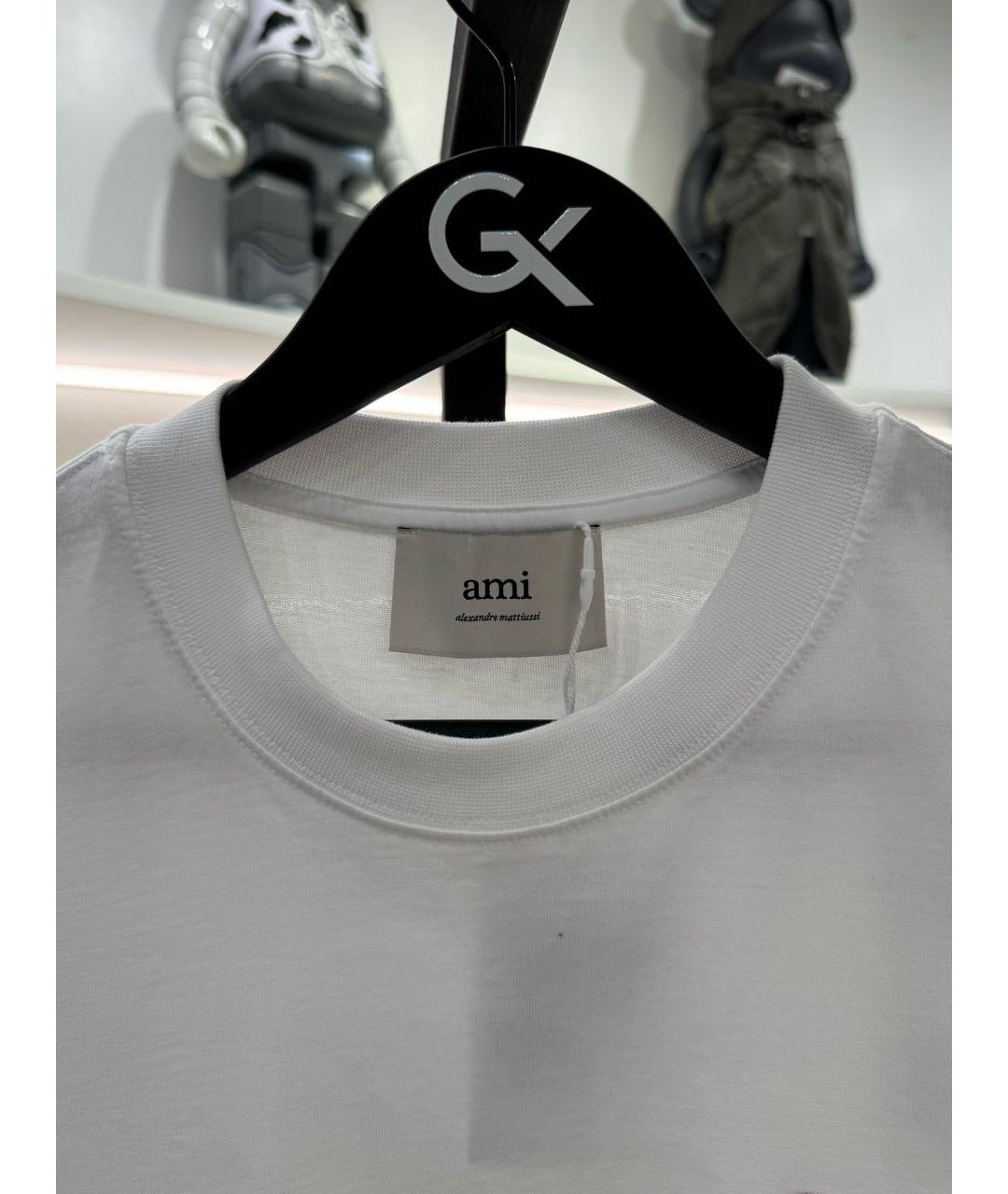Ami Paris Белая хлопковая футболка, фото 5