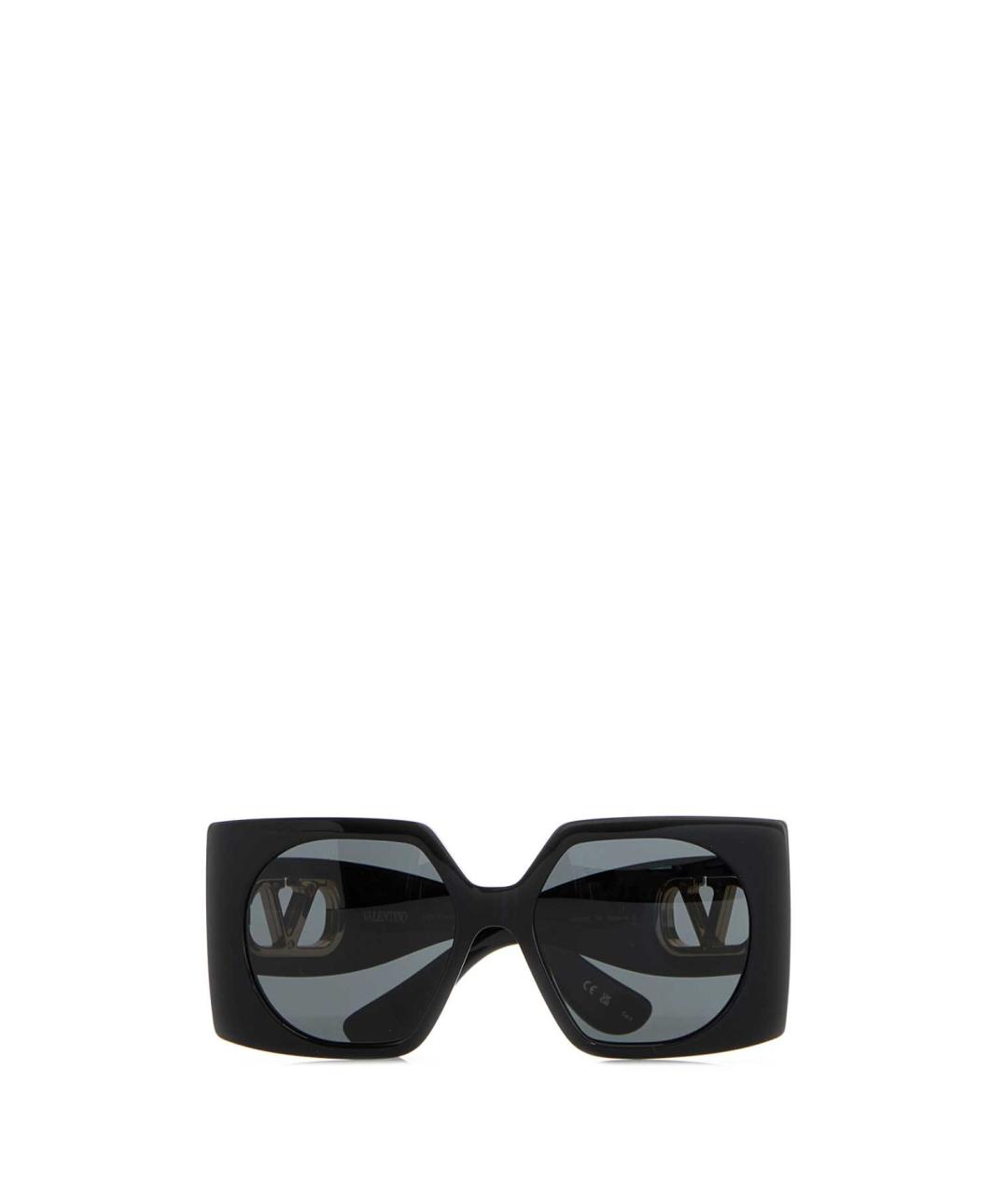 VALENTINO Черные пластиковые солнцезащитные очки, фото 2