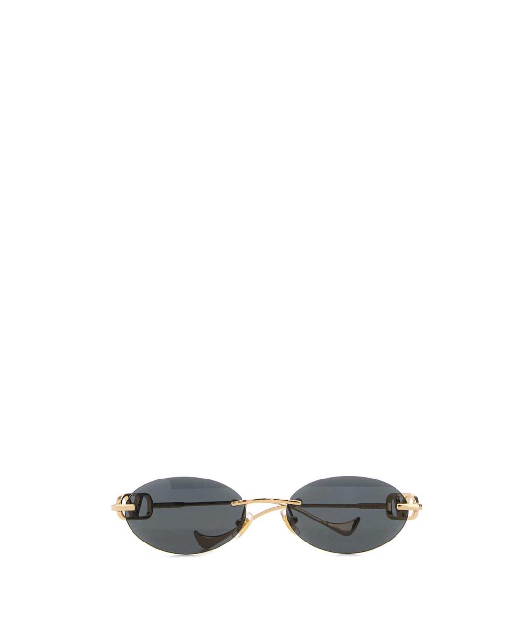 VALENTINO Золотые металлические солнцезащитные очки, фото 2