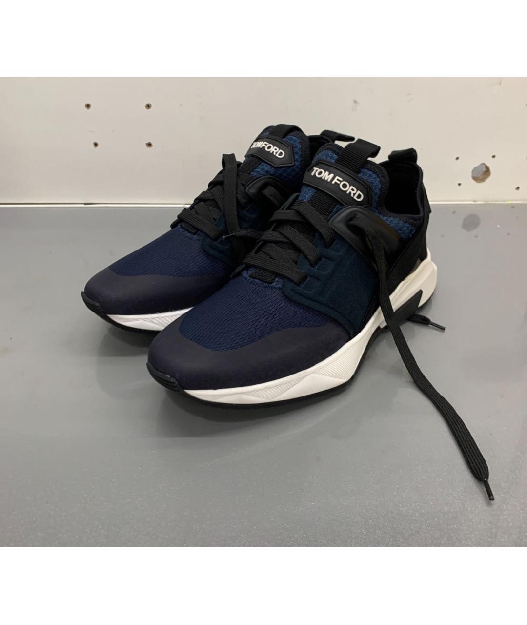TOM FORD Темно-синие низкие кроссовки / кеды, фото 3