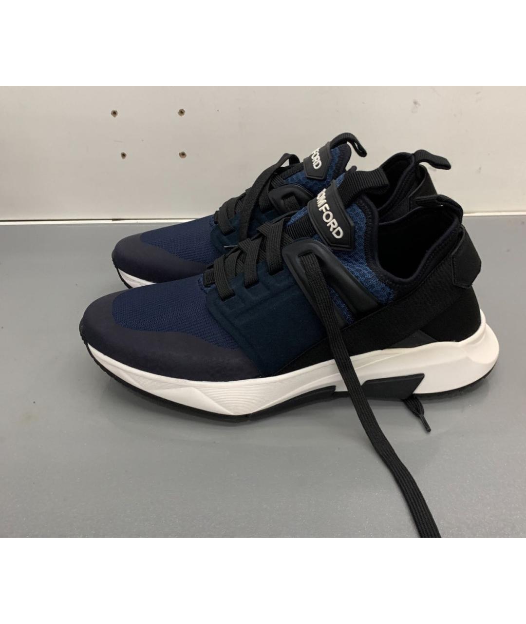 TOM FORD Темно-синие низкие кроссовки / кеды, фото 4