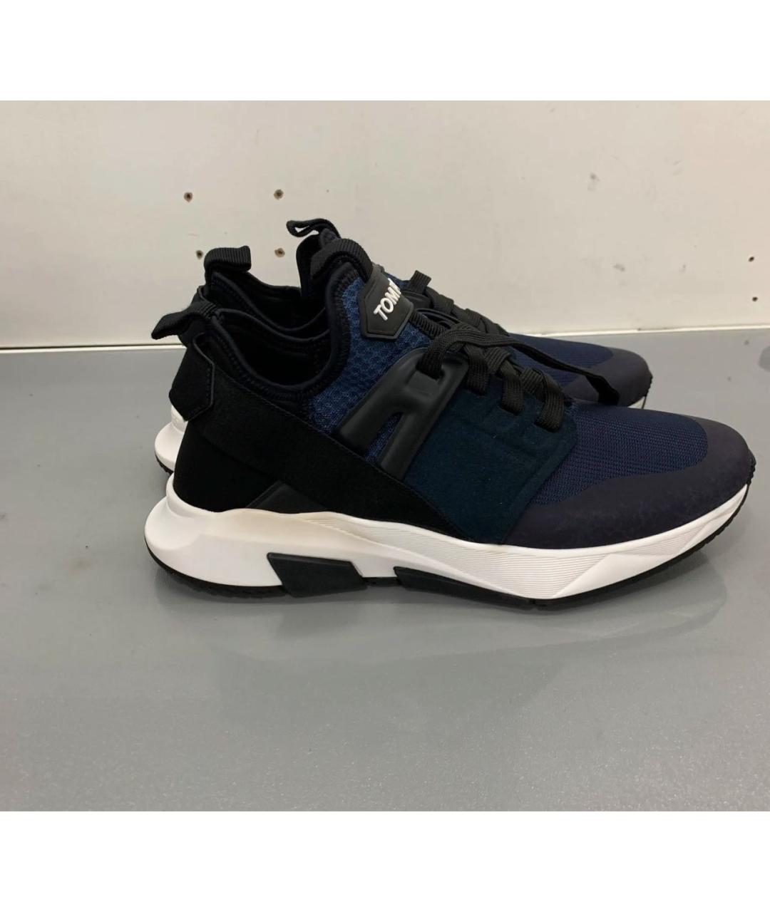 TOM FORD Темно-синие низкие кроссовки / кеды, фото 8
