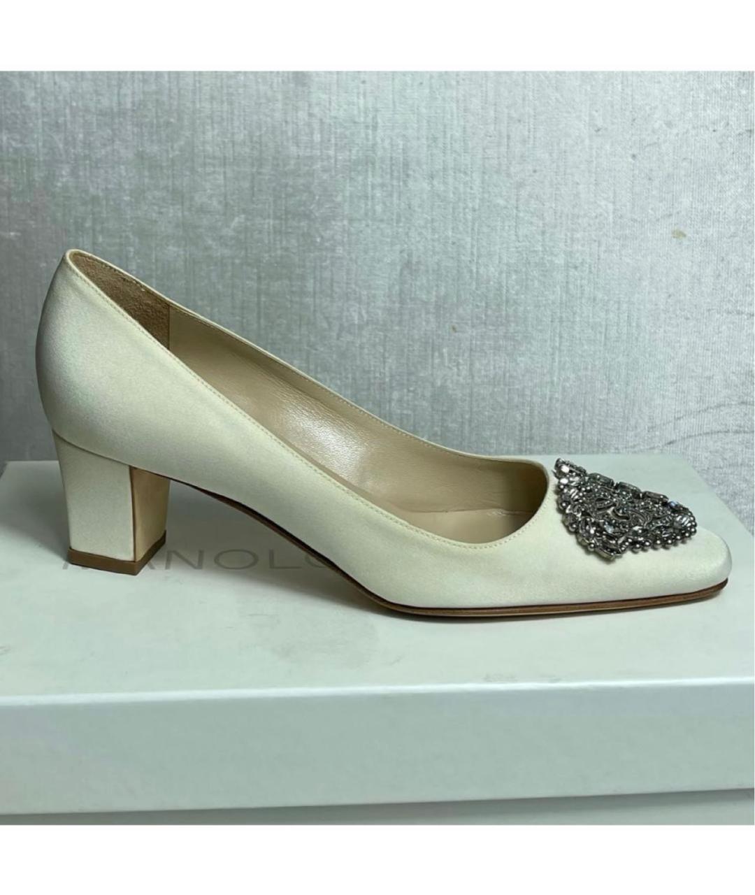 MANOLO BLAHNIK Бежевые туфли, фото 9