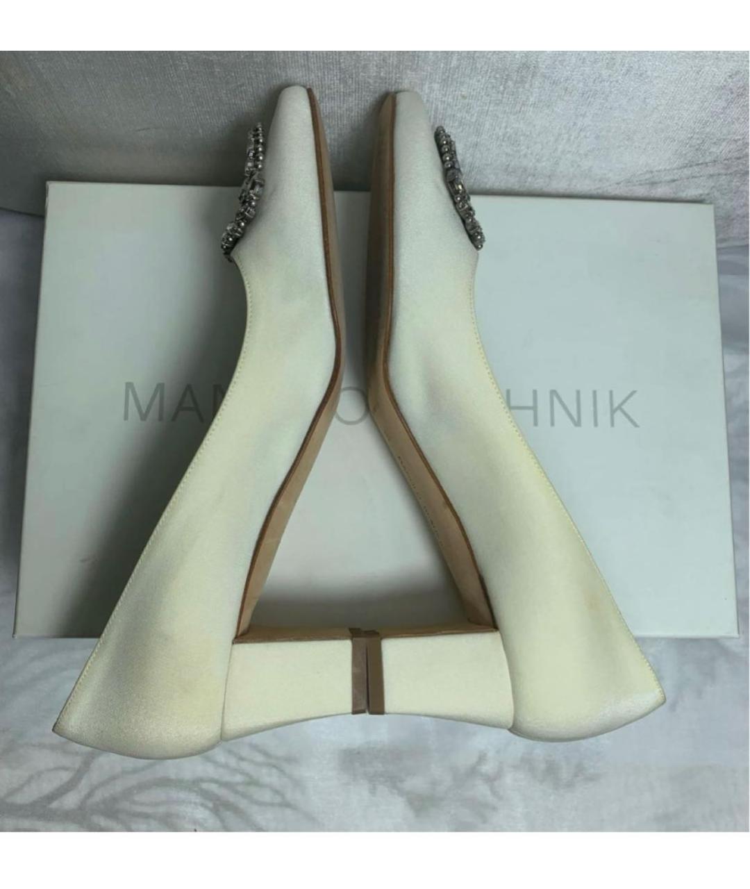 MANOLO BLAHNIK Бежевые туфли, фото 7