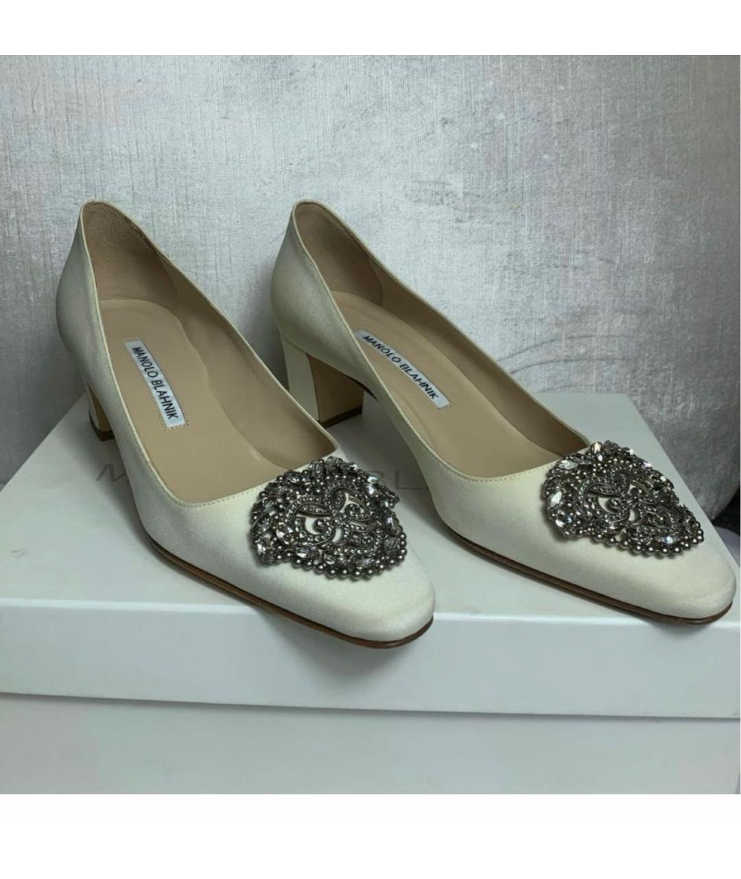 MANOLO BLAHNIK Бежевые туфли, фото 8