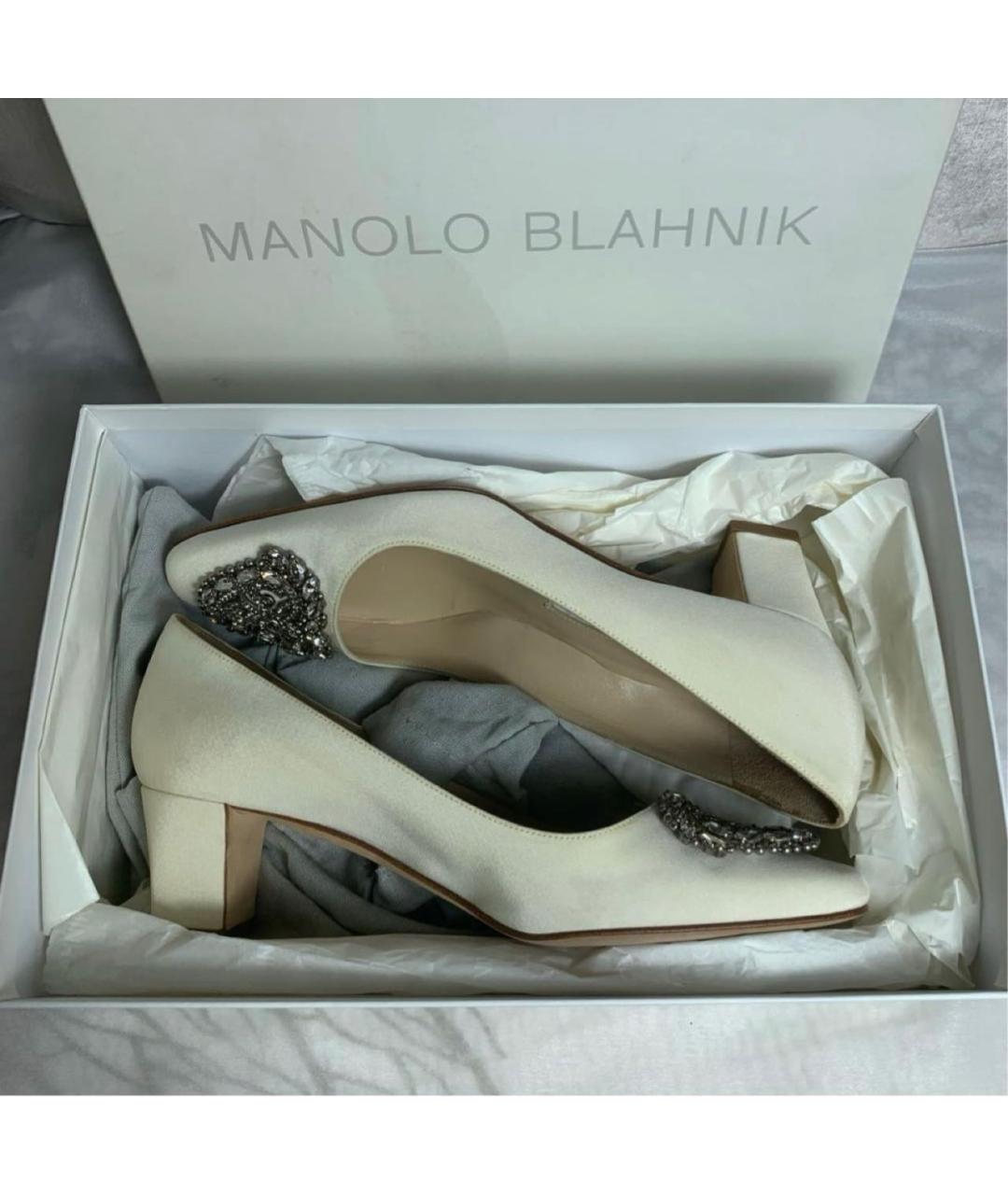 MANOLO BLAHNIK Бежевые туфли, фото 6