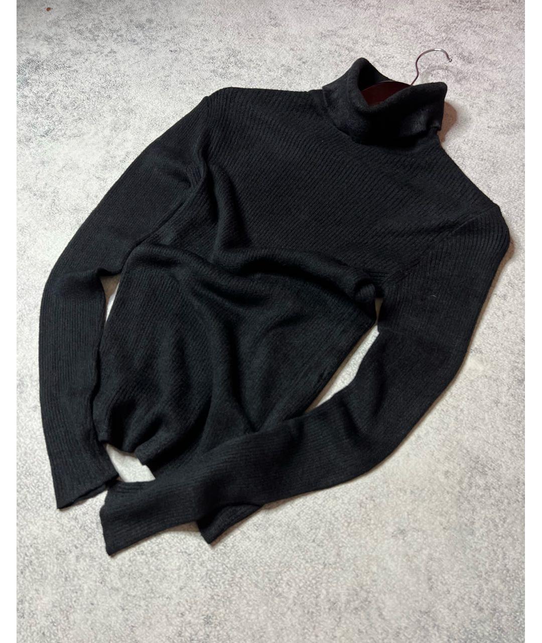 SAINT LAURENT Черная вискозная водолазка, фото 2