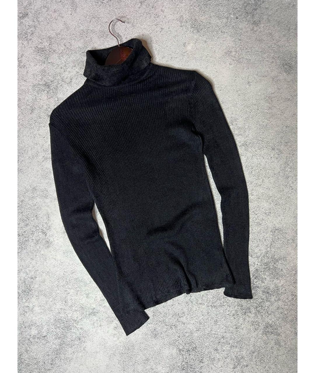 SAINT LAURENT Черная вискозная водолазка, фото 6