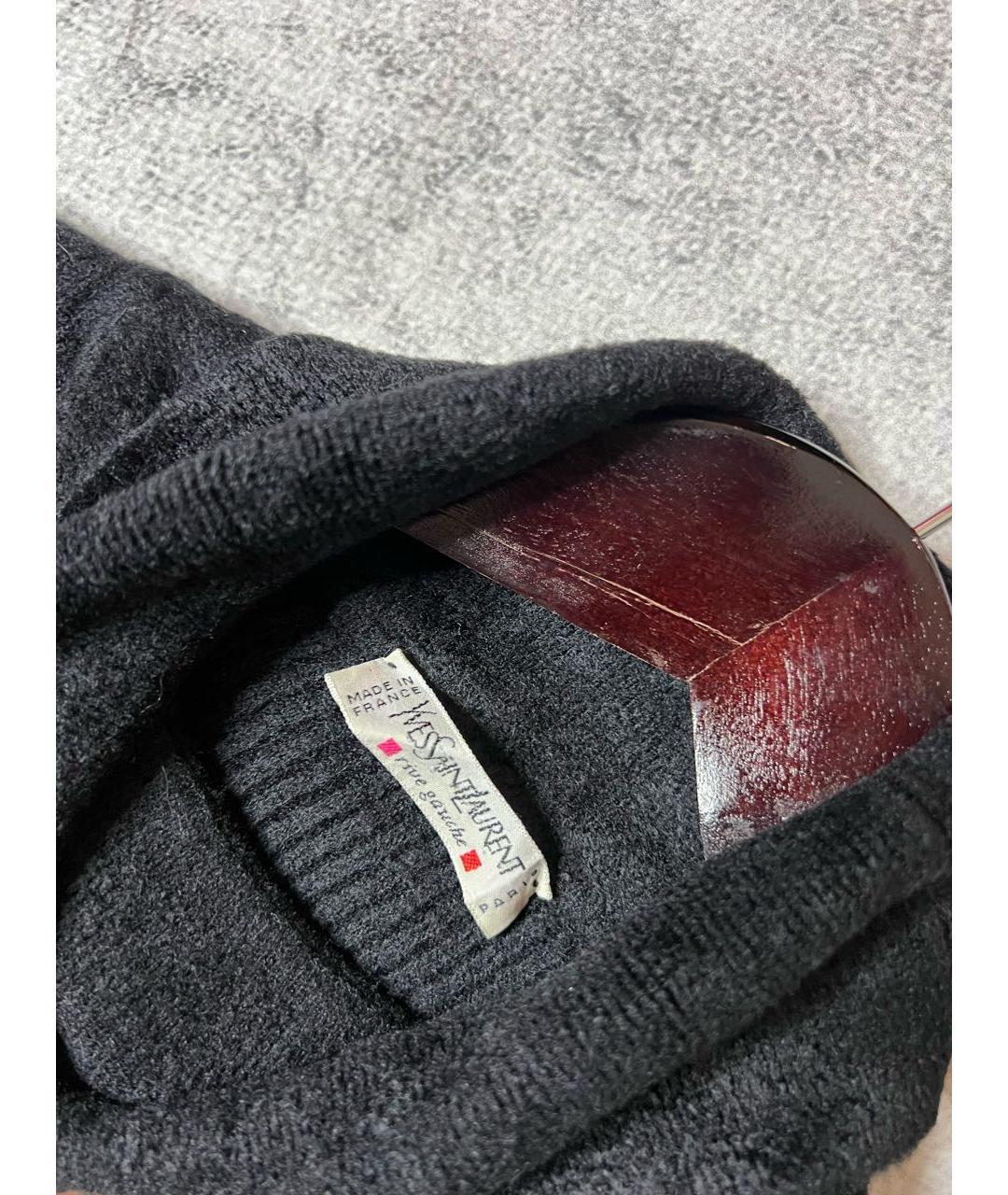 SAINT LAURENT Черная вискозная водолазка, фото 4