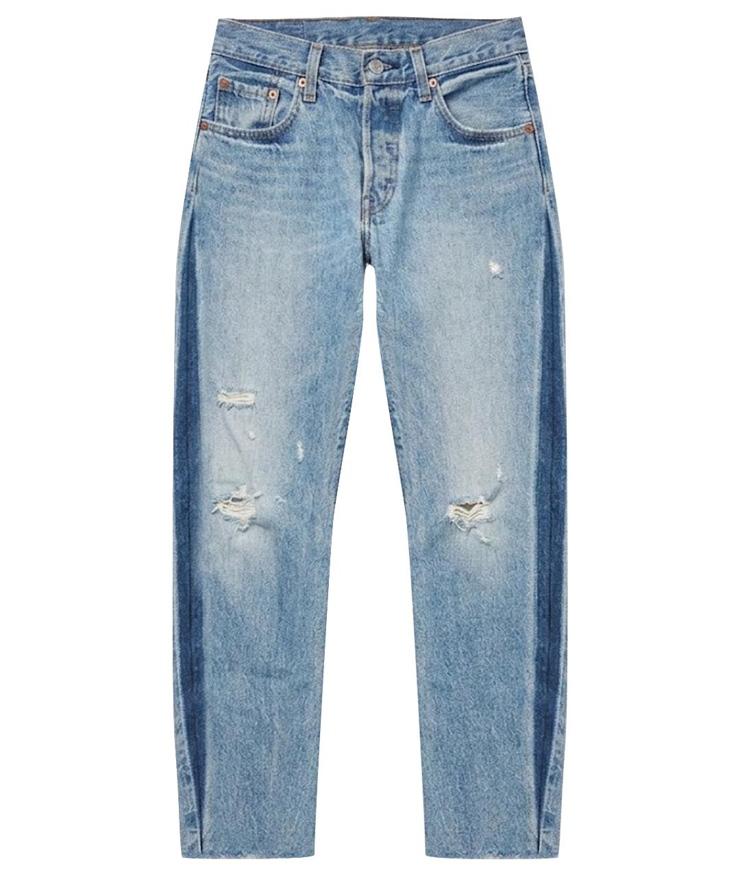 LEVI'S Голубые хлопковые прямые джинсы, фото 1