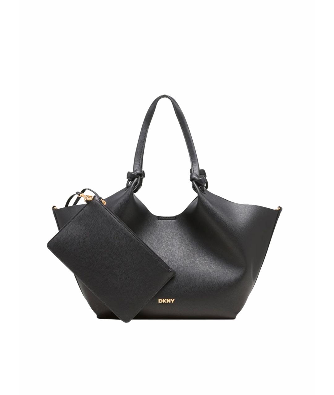 DKNY Черная сумка тоут из искусственной кожи, фото 1