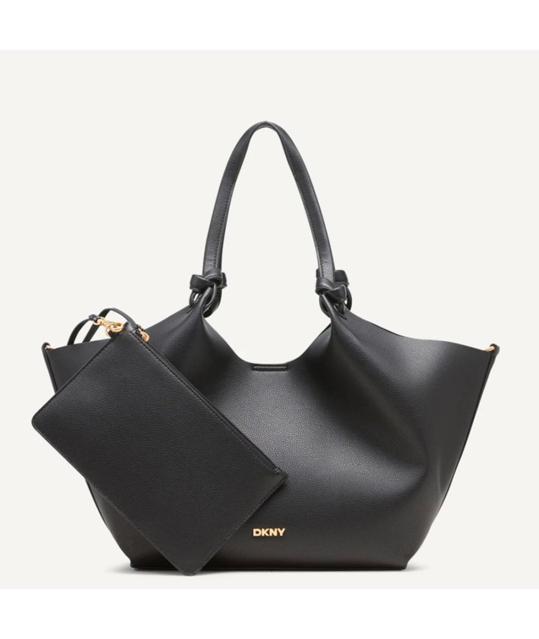 DKNY Черная сумка тоут из искусственной кожи, фото 9