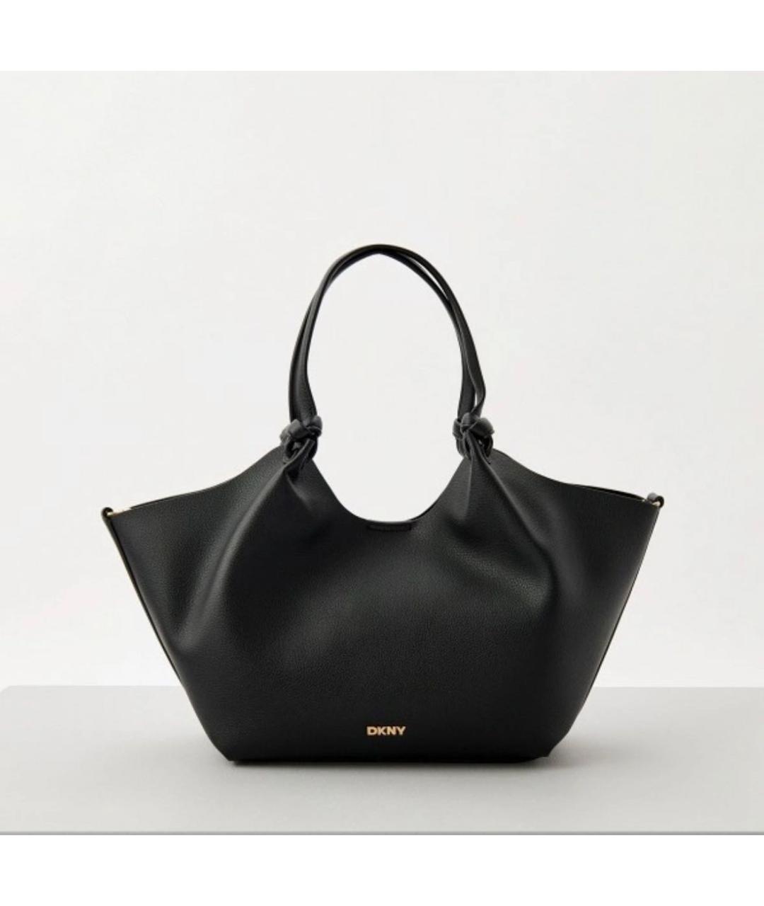 DKNY Черная сумка тоут из искусственной кожи, фото 2
