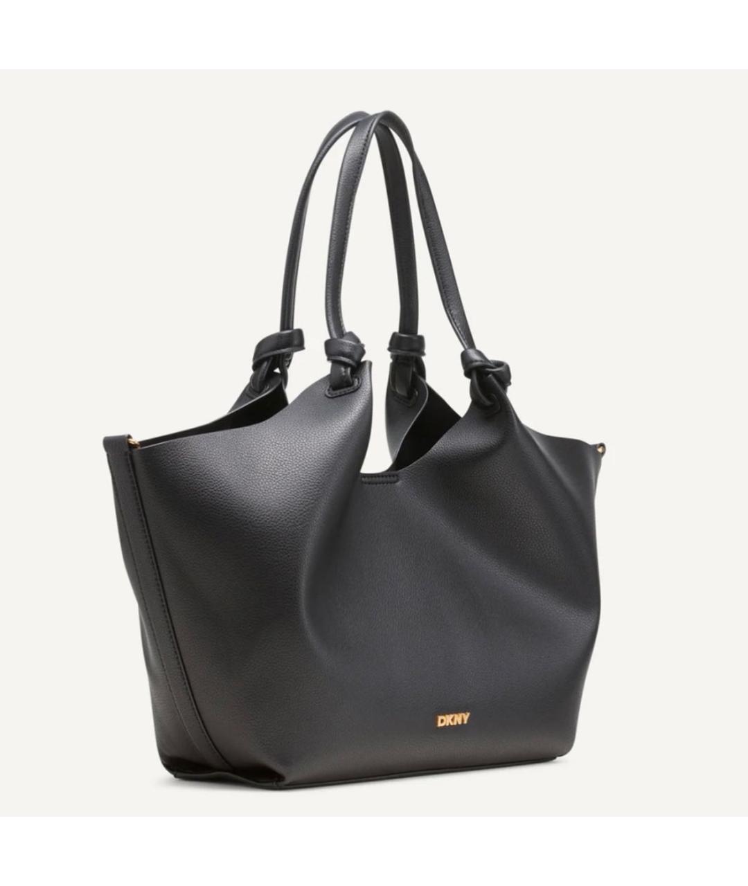 DKNY Черная сумка тоут из искусственной кожи, фото 3