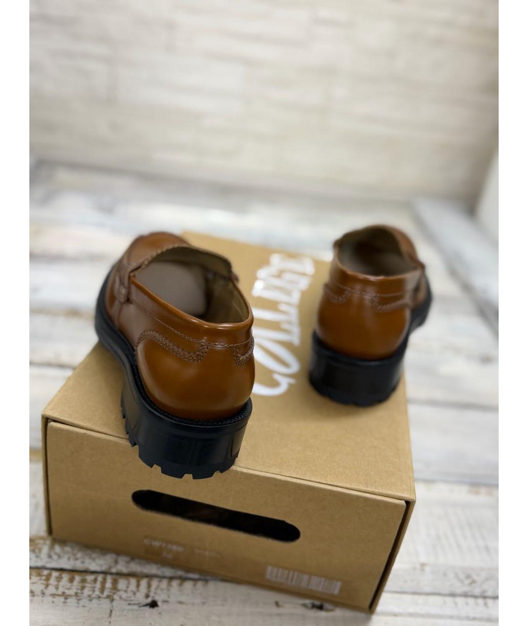 COLLEGE Коричневые кожаные лоферы, фото 5