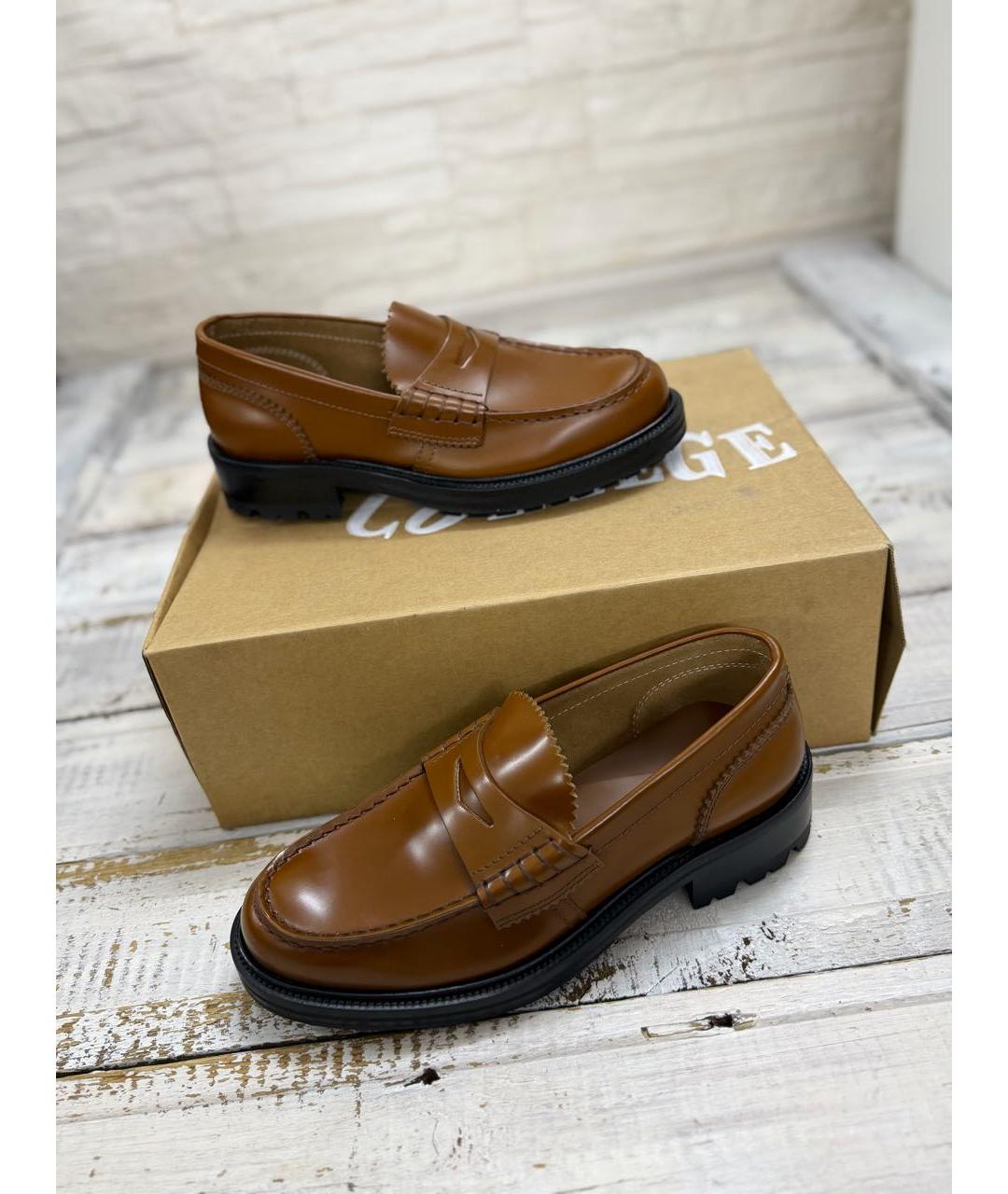 COLLEGE Коричневые кожаные лоферы, фото 7