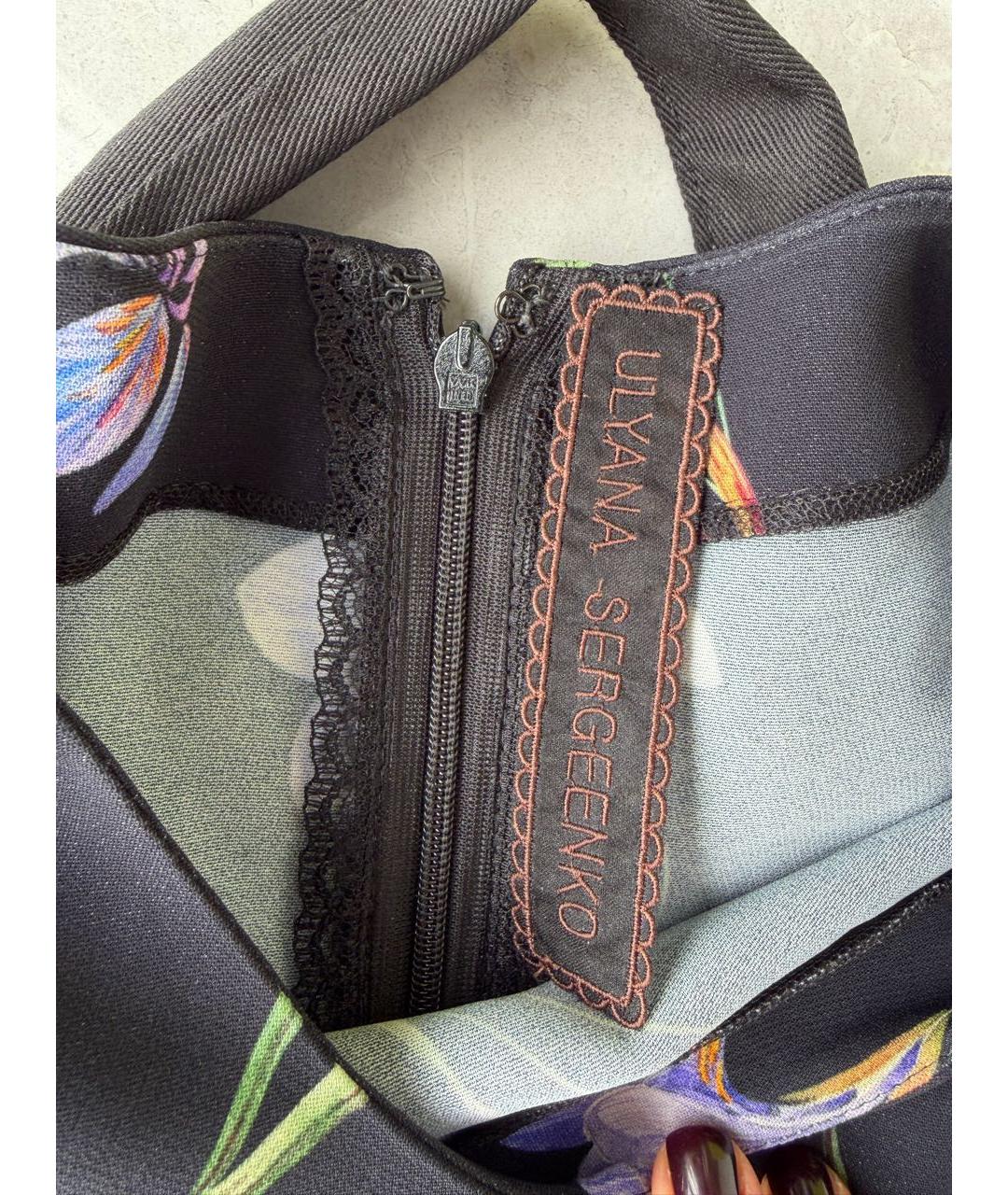 ULYANA SERGEENKO Черное повседневное платье, фото 2