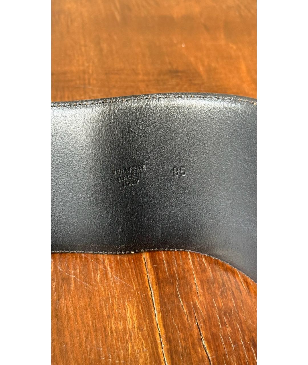 MAISON MARGIELA Черный кожаный ремень, фото 5