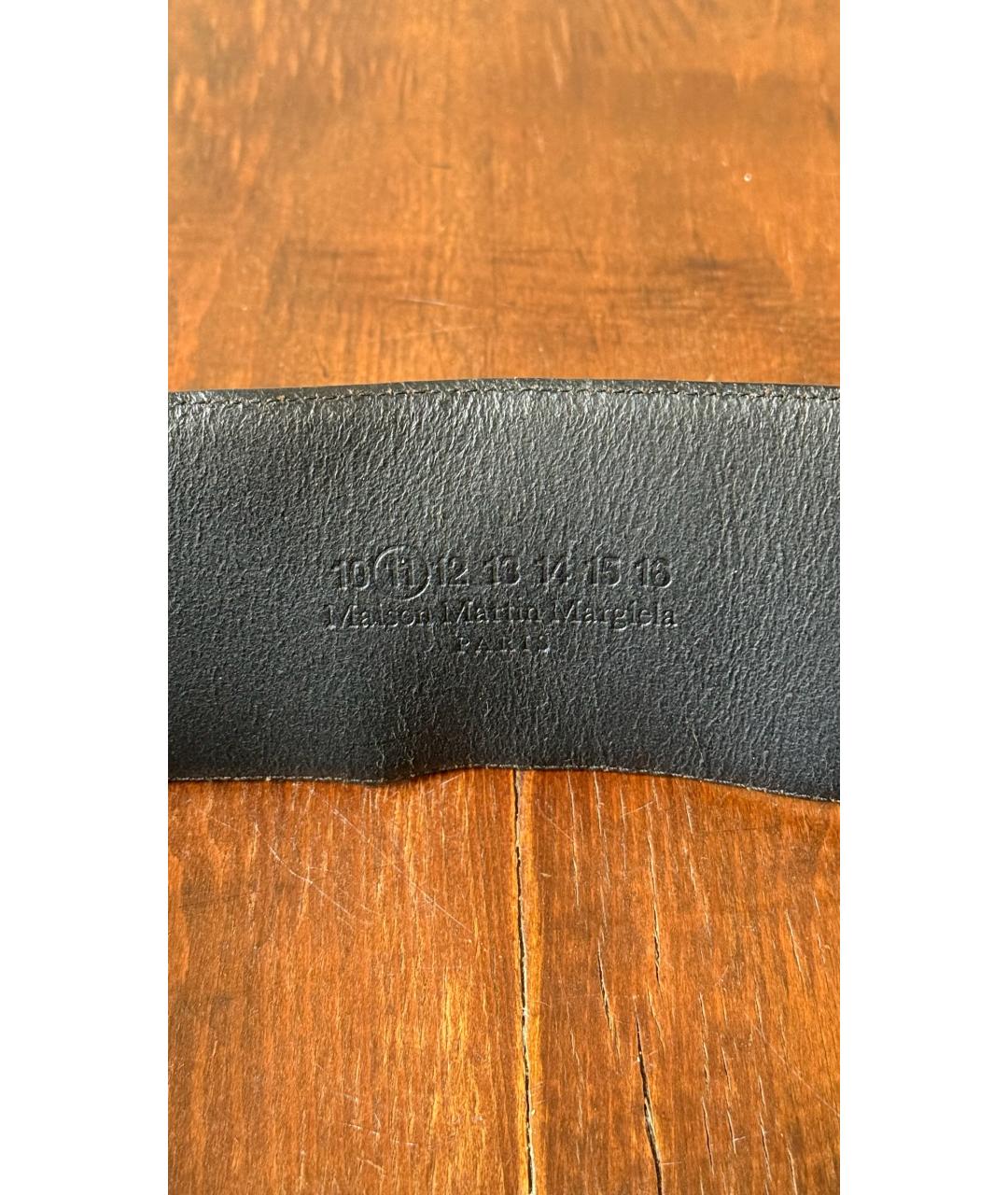 MAISON MARGIELA Черный кожаный ремень, фото 6