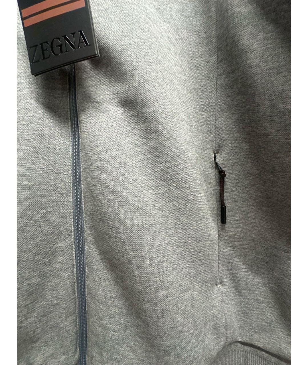 ZEGNA Серая хлопковая куртка, фото 4