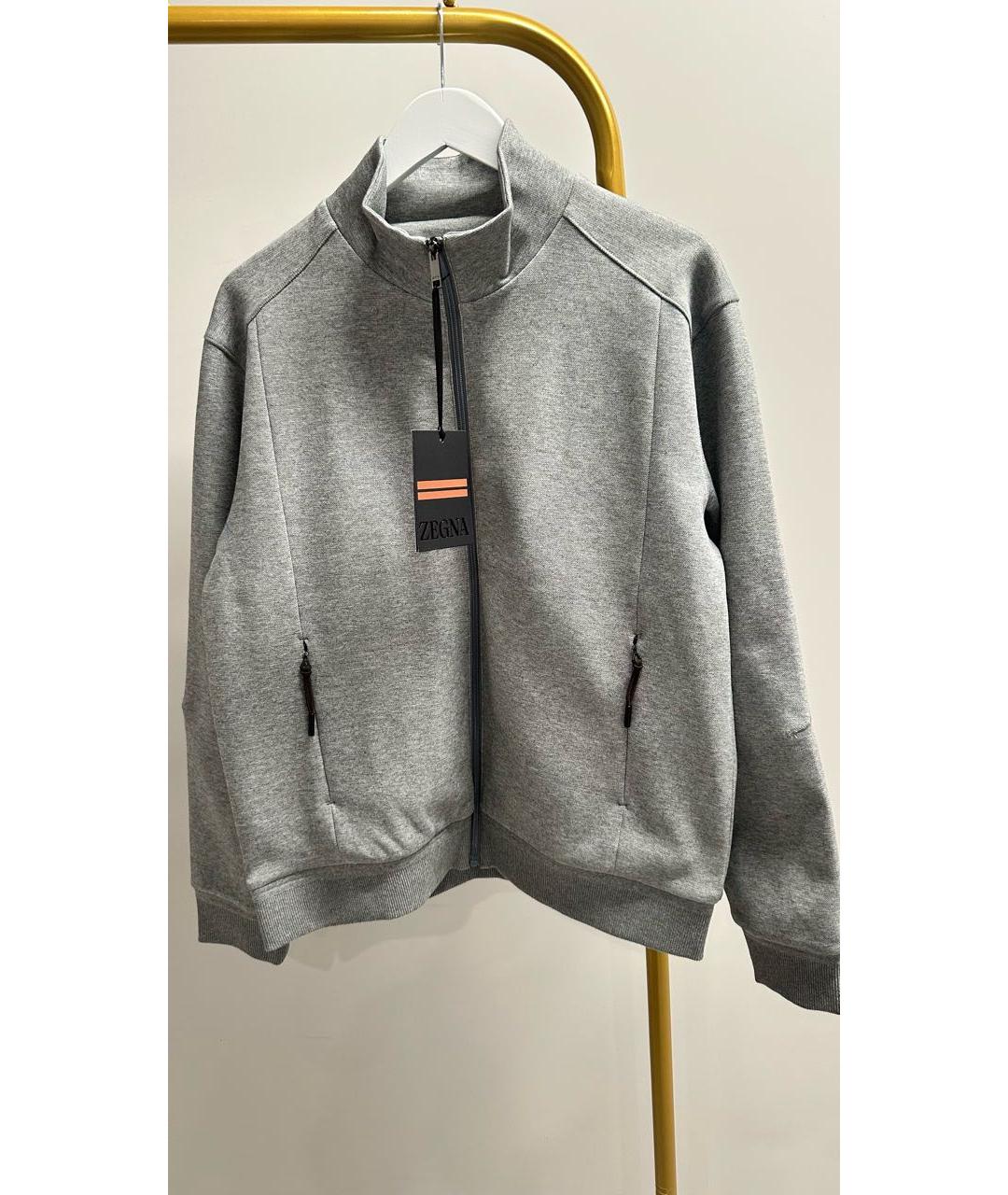 ZEGNA Серая хлопковая куртка, фото 9