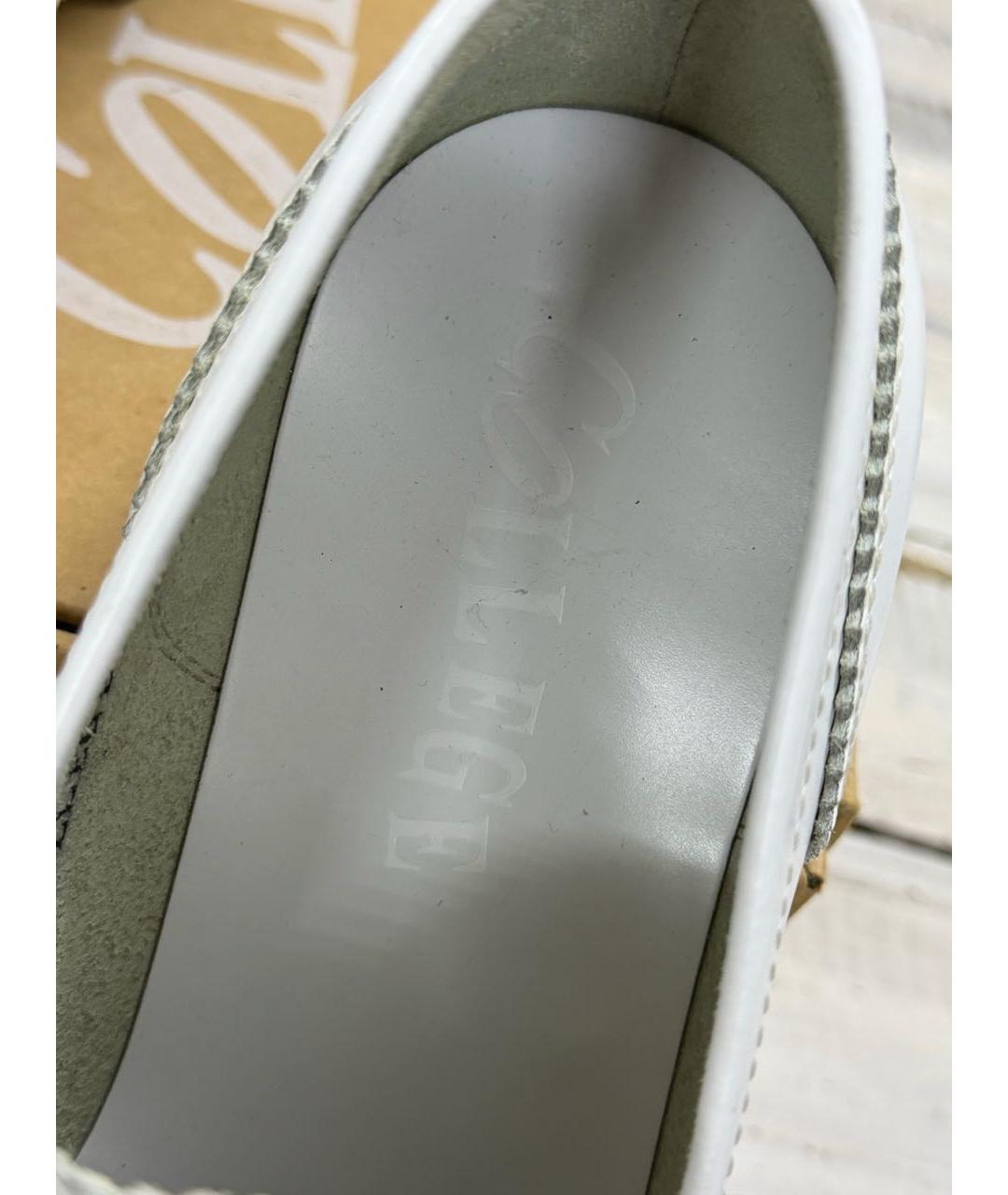 COLLEGE Белые кожаные лоферы, фото 7