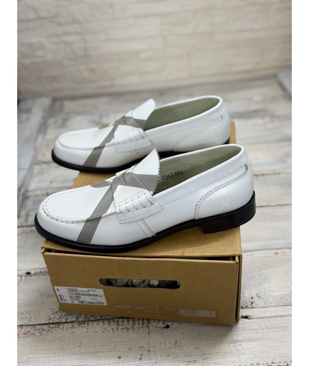 COLLEGE Белые кожаные лоферы, фото 6