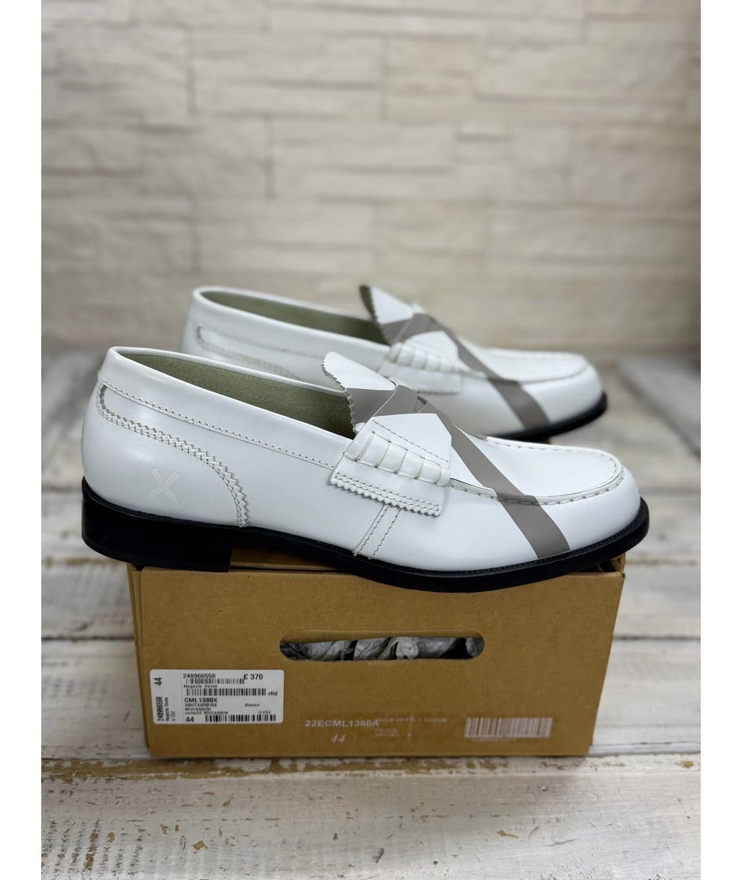 COLLEGE Белые кожаные лоферы, фото 9