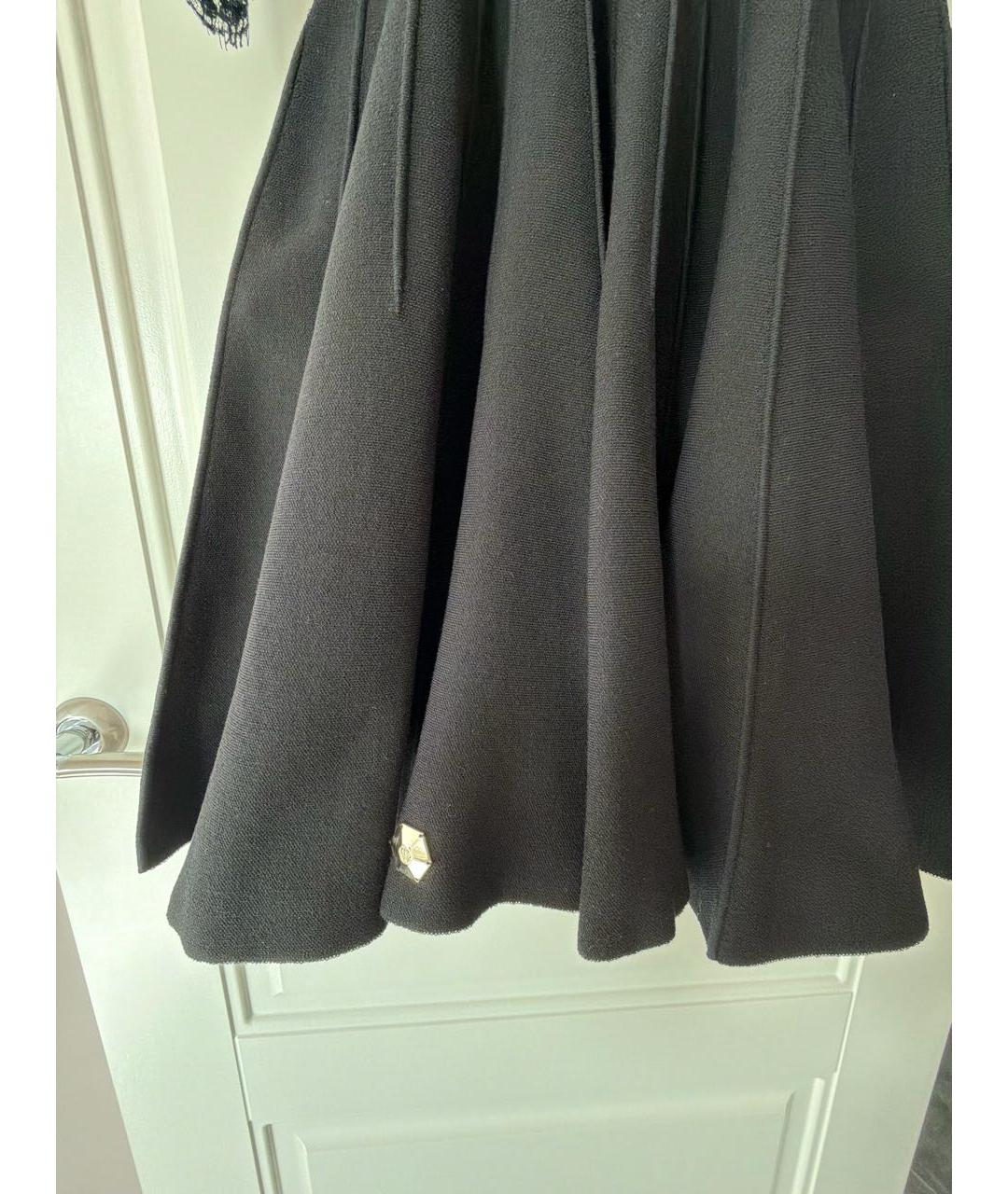 PHILIPP PLEIN Черное хлопко-эластановое коктейльное платье, фото 3