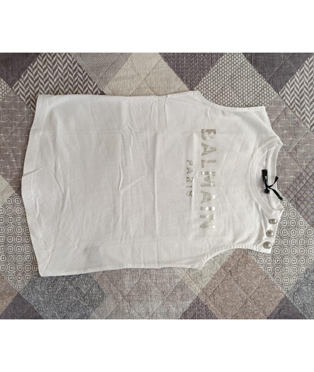 BALMAIN Белый хлопковый детская футболка / топ, фото 4