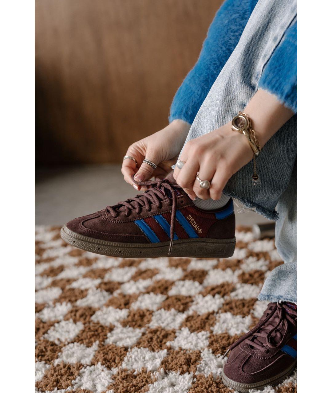 ADIDAS Бордовые замшевые кеды, фото 6