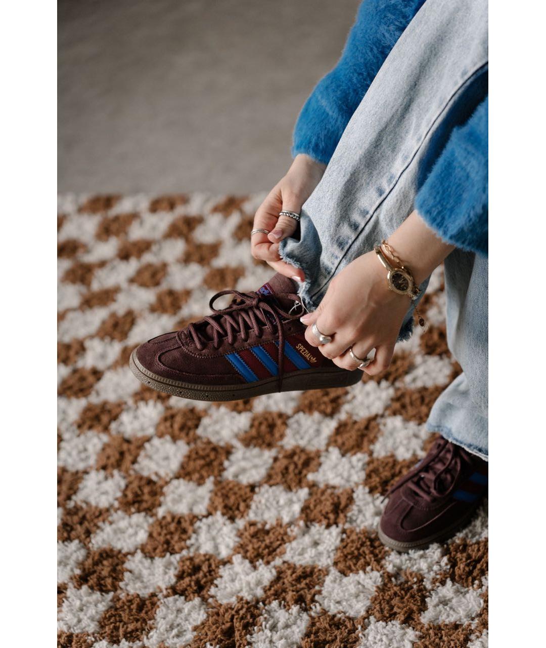 ADIDAS Бордовые замшевые кеды, фото 5