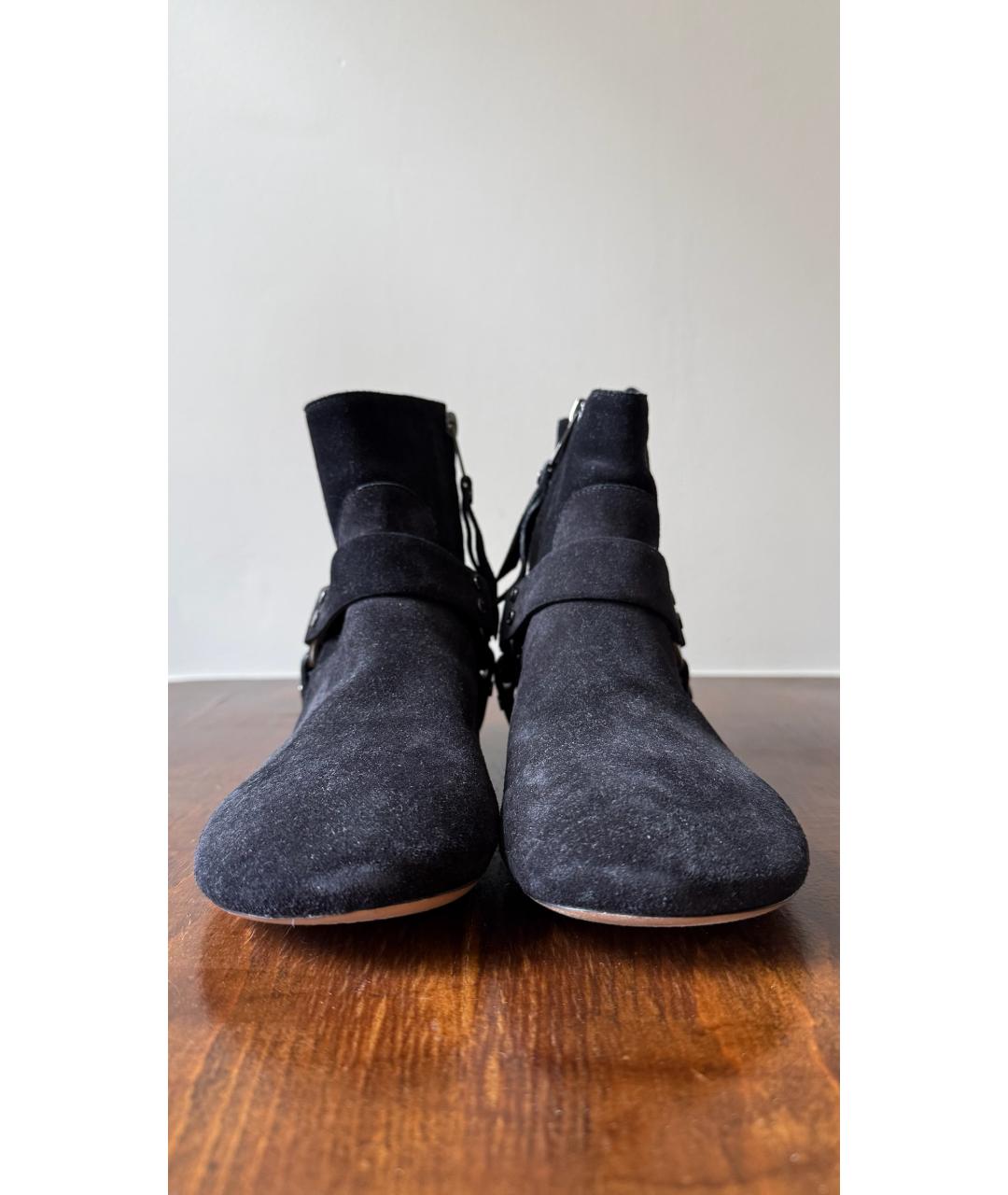 LOUIS VUITTON Черные замшевые ботинки, фото 3