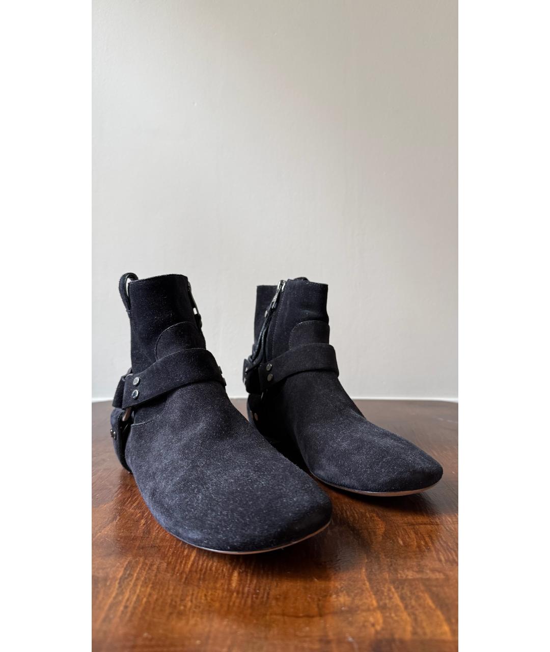 LOUIS VUITTON Черные замшевые ботинки, фото 2