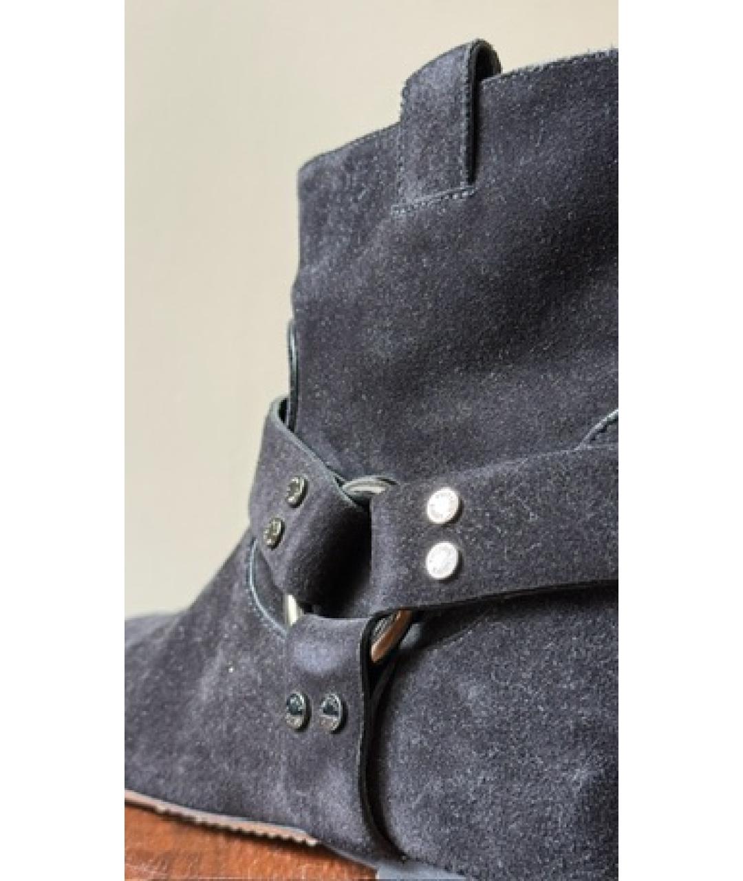 LOUIS VUITTON Черные замшевые ботинки, фото 5