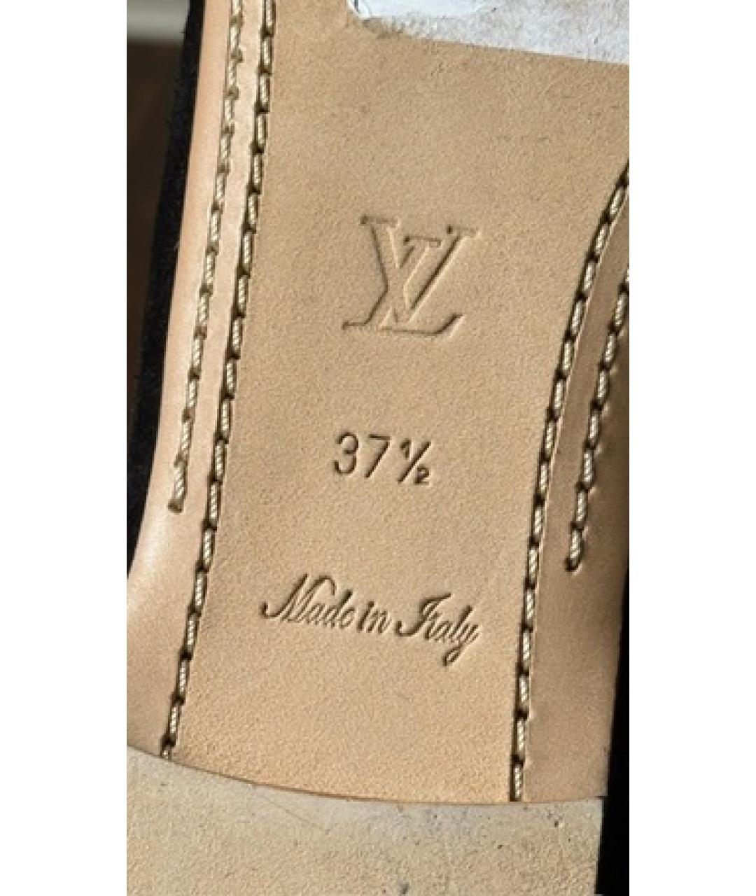 LOUIS VUITTON Черные замшевые ботинки, фото 7