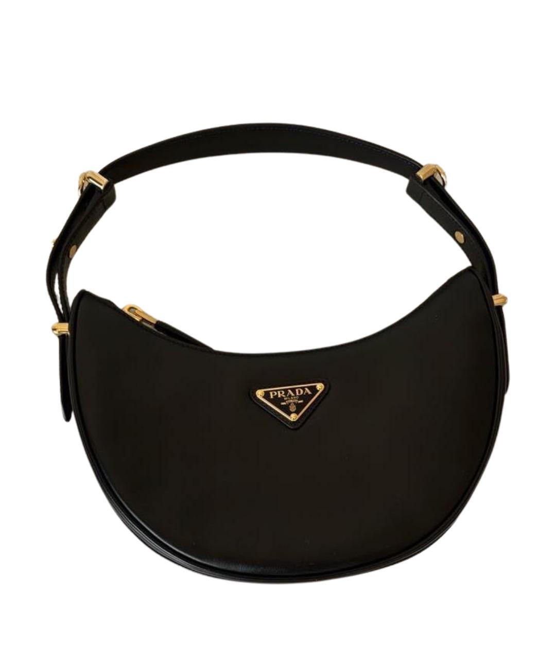 PRADA Черная кожаная сумка с короткими ручками, фото 1