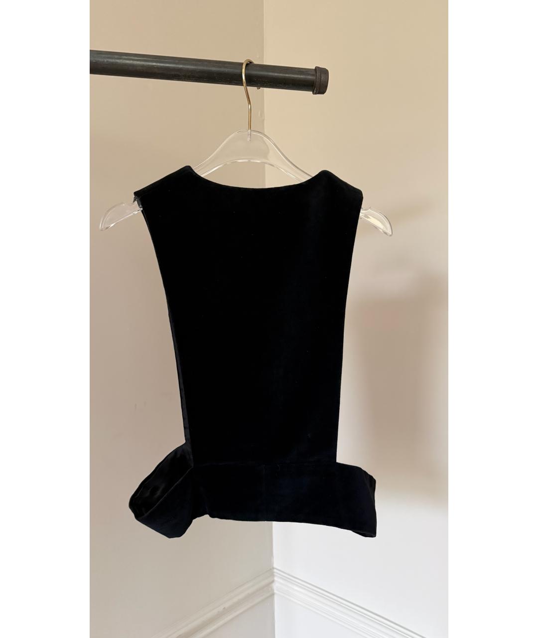 DOLCE&GABBANA Черный бархатный жилет, фото 2