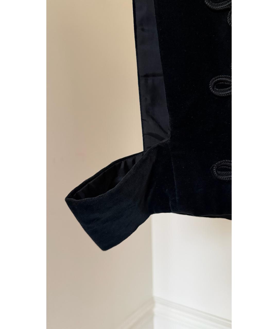 DOLCE&GABBANA Черный бархатный жилет, фото 4