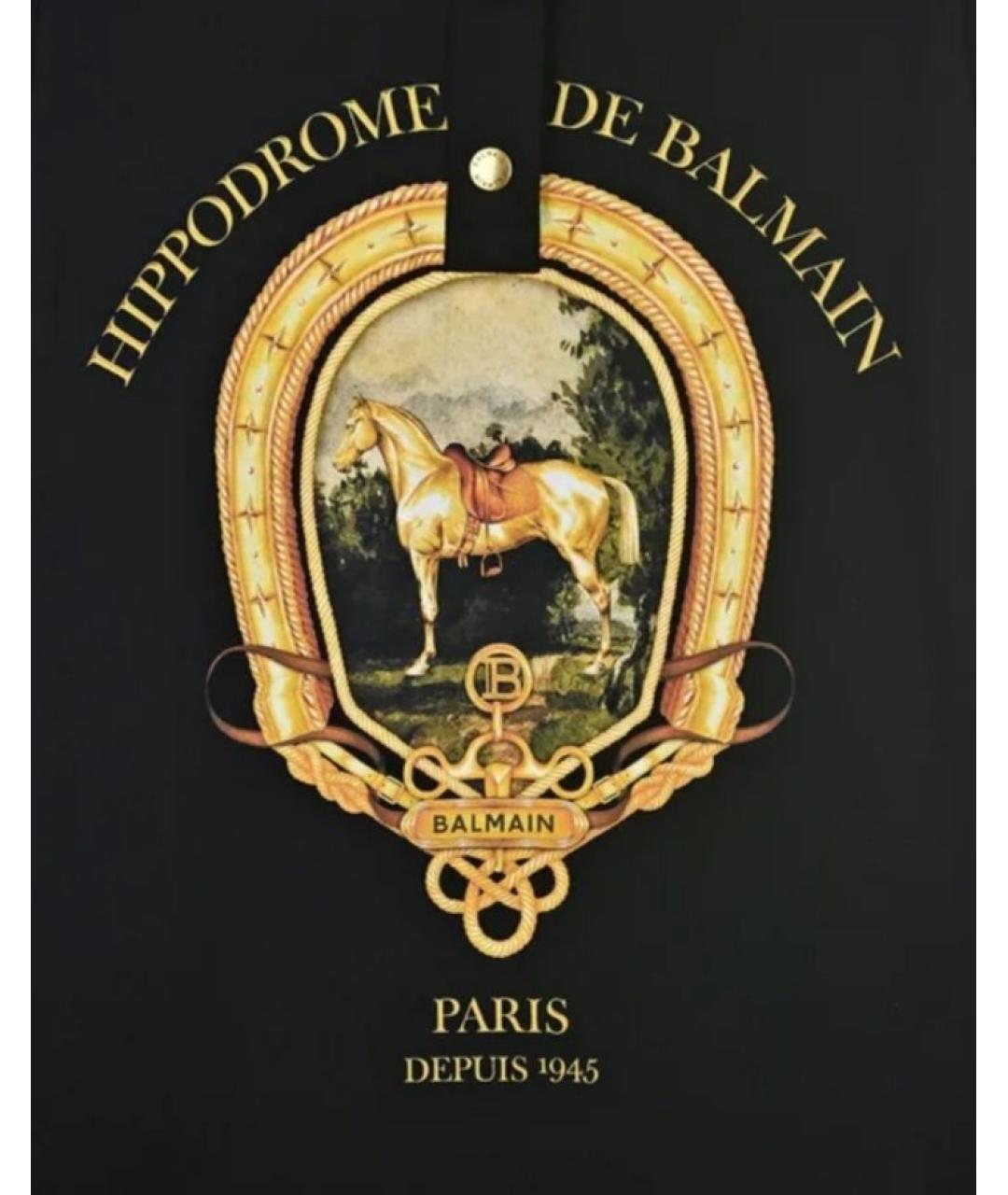 BALMAIN Черная хлопковая детская футболка, фото 3
