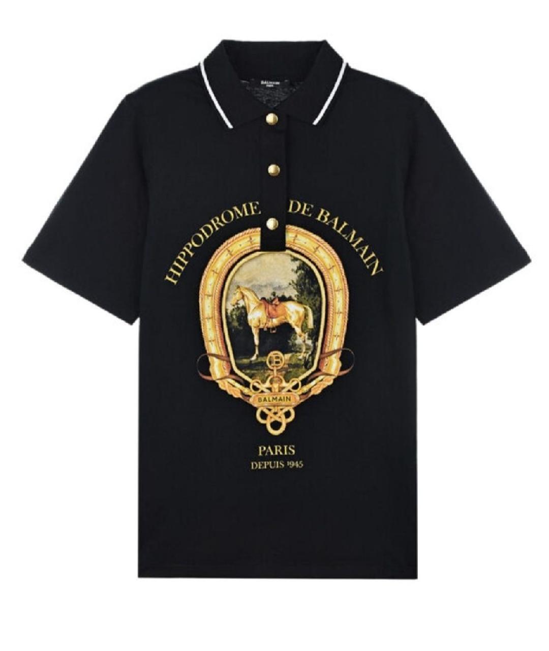 BALMAIN Черная хлопковая детская футболка, фото 5