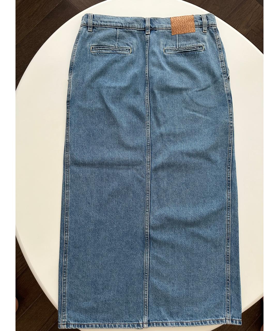 MAGDA BUTRYM Голубая деним юбка миди, фото 2