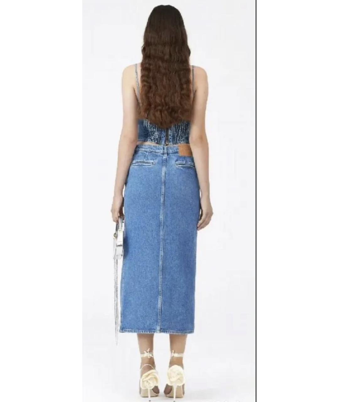 MAGDA BUTRYM Голубая деним юбка миди, фото 9