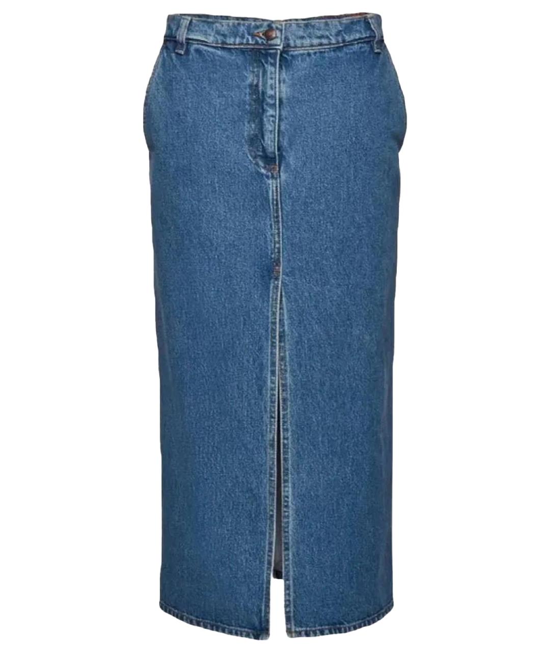 MAGDA BUTRYM Голубая деним юбка миди, фото 1