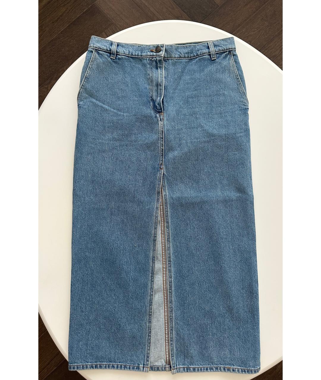 MAGDA BUTRYM Голубая деним юбка миди, фото 4