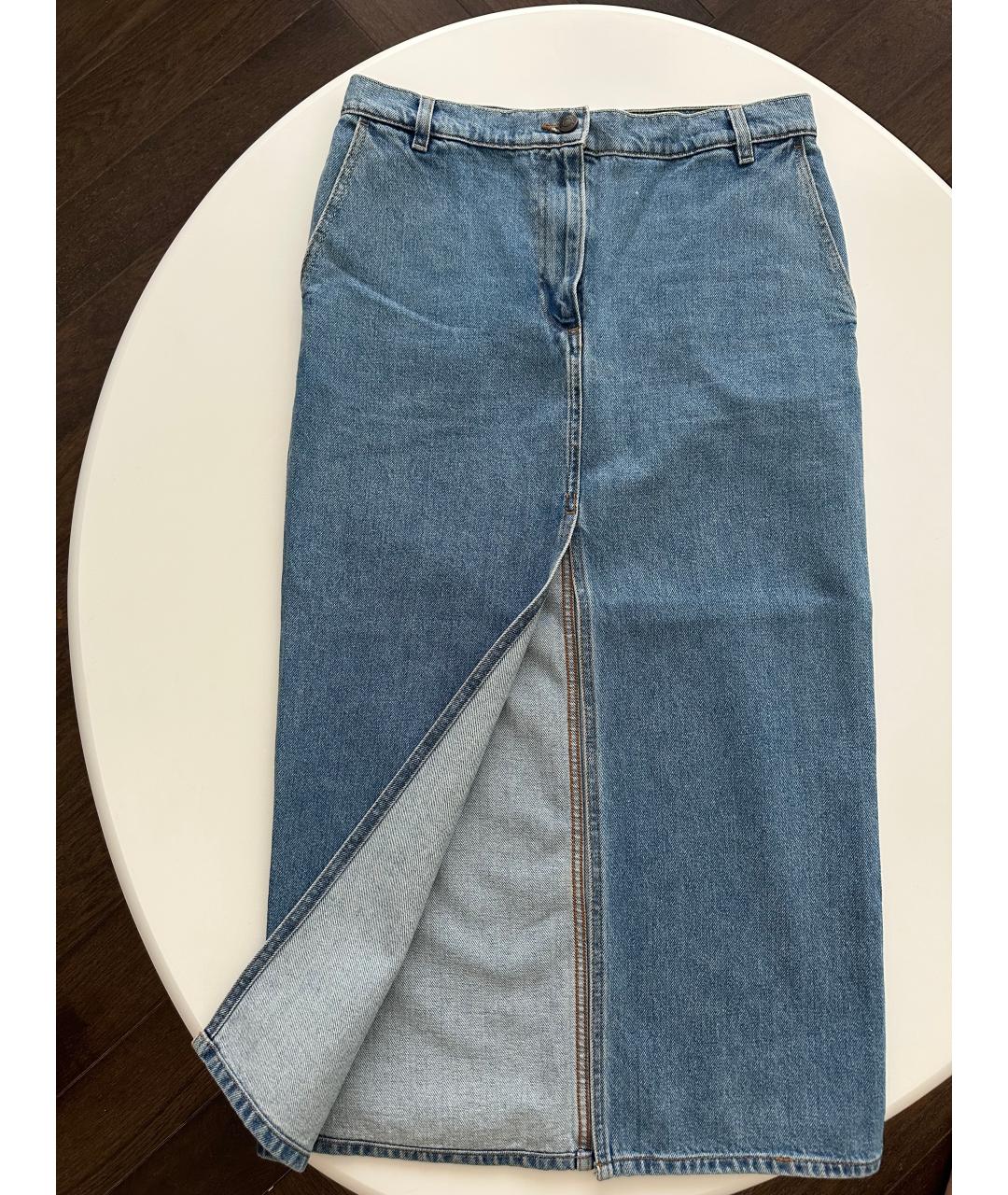 MAGDA BUTRYM Голубая деним юбка миди, фото 5