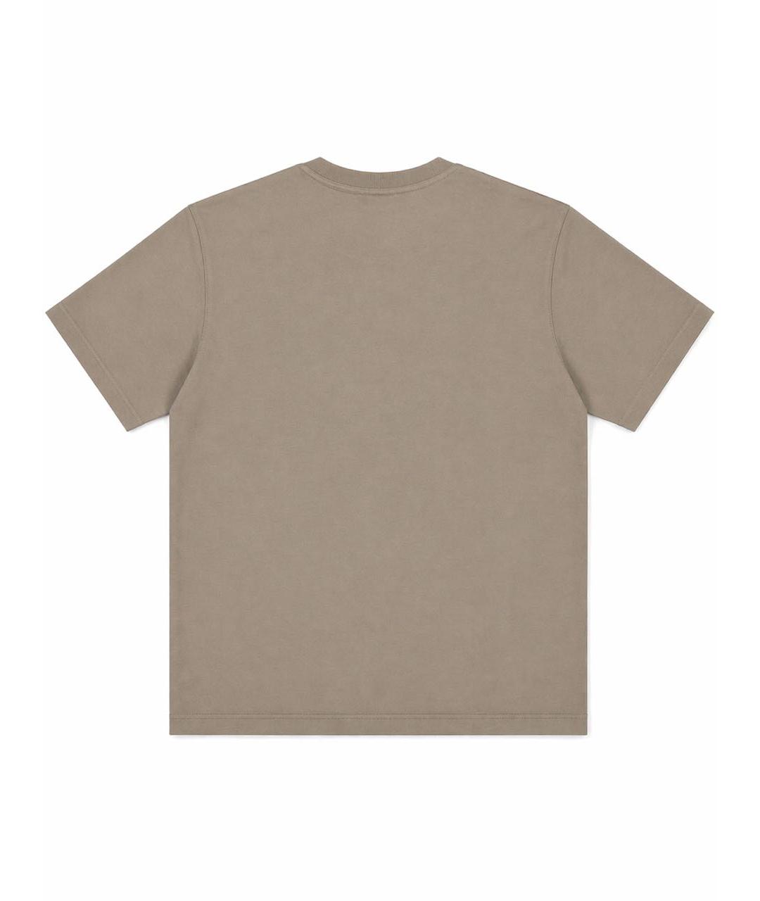 BURBERRY Бежевая хлопковая футболка, фото 2