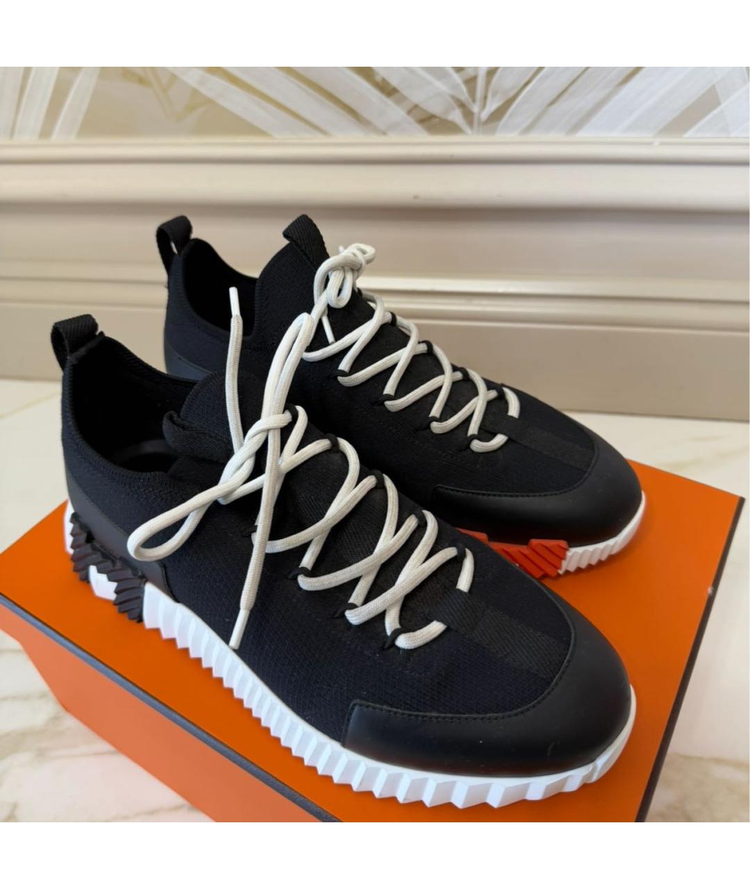 HERMES Черные кроссовки, фото 4
