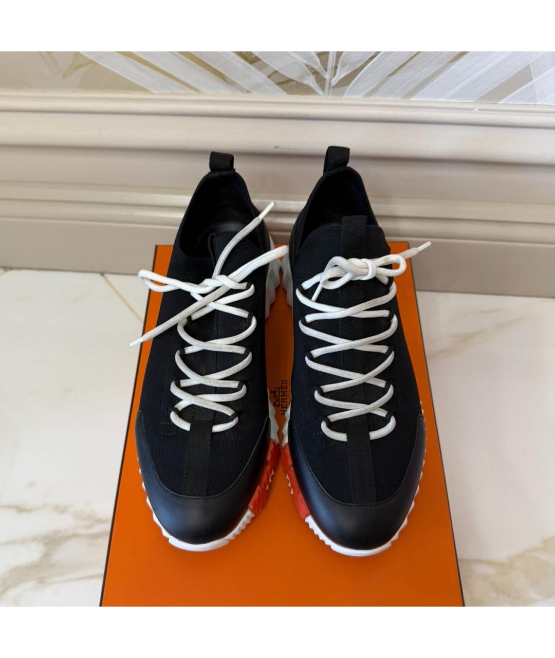 HERMES Черные кроссовки, фото 3