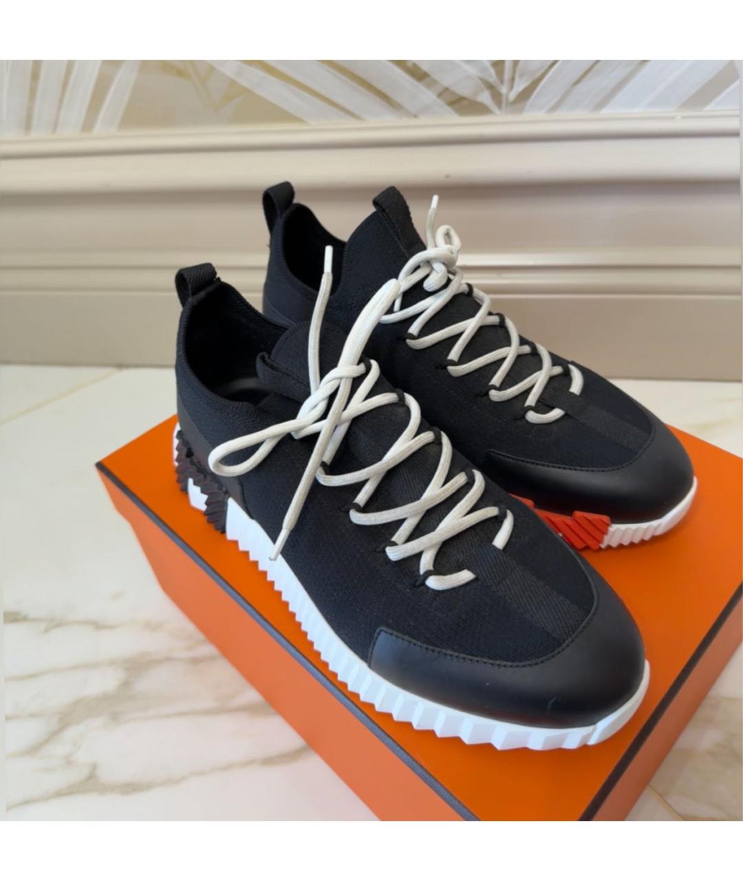 HERMES Черные кроссовки, фото 2